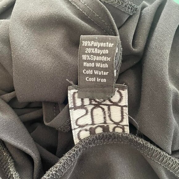 Clara Sunwoo Size Small  Top Blouse Black Cold Shoulder Slinky Liquid - Picture 7 of 7